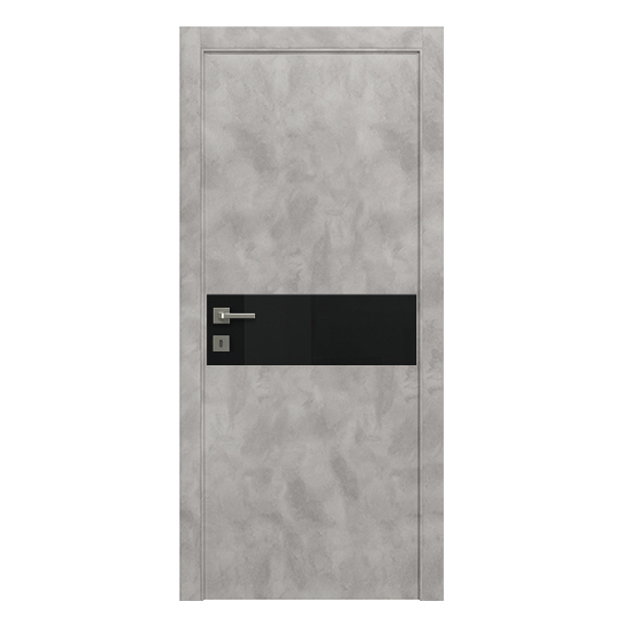 Дверь Дариано Space S4 кортекс бетон стекло черное