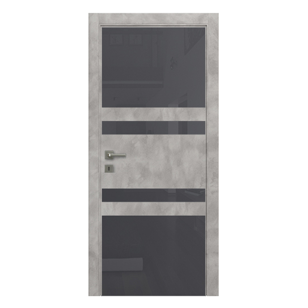 Дверь Дариано Space S7 кортекс бетон стекло серое 1442
